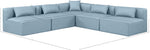 Cube - 5 Piece Modular Corner Armless Sectional