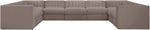 Rummi - Velvet Performance Fabric Upholstered 9 Piece Modular Sectional