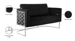Casa - Loveseat with Chrome Legs