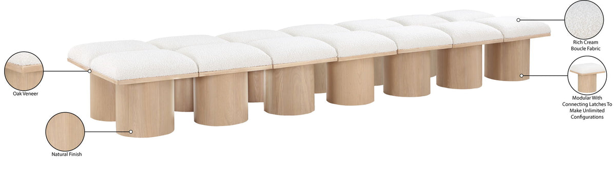 Pavilion - 14 Piece Modular Bench With Natural Base