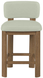 Paloma - Faux Leather Upholstered Counter Stool (Set of 2) - Brown Frame