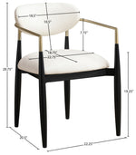 Riccio - Faux Leather Dining Arm Chair (Set of 2) - Black And Gold Frame
