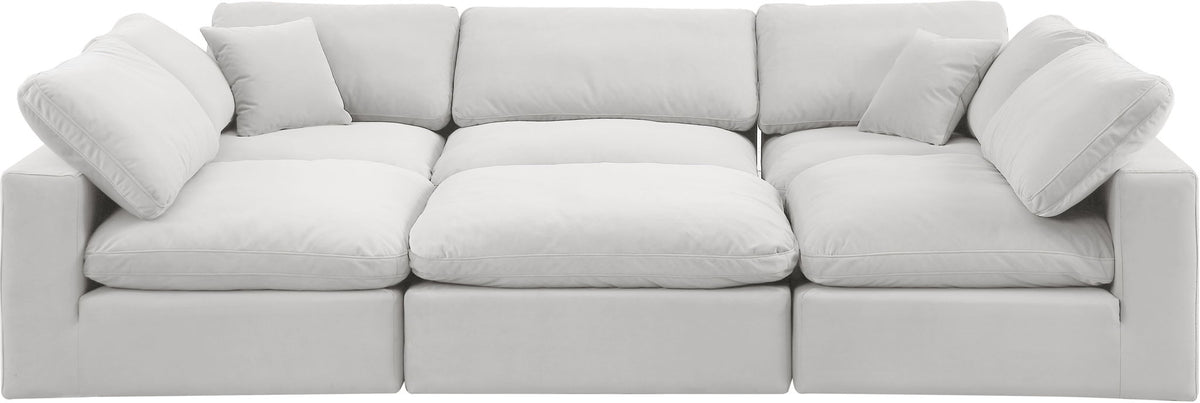 Comfy - 6 Piece Velvet Sectional