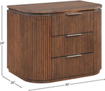 Astrid - Solid Wood And Oak Veneer Nightstand