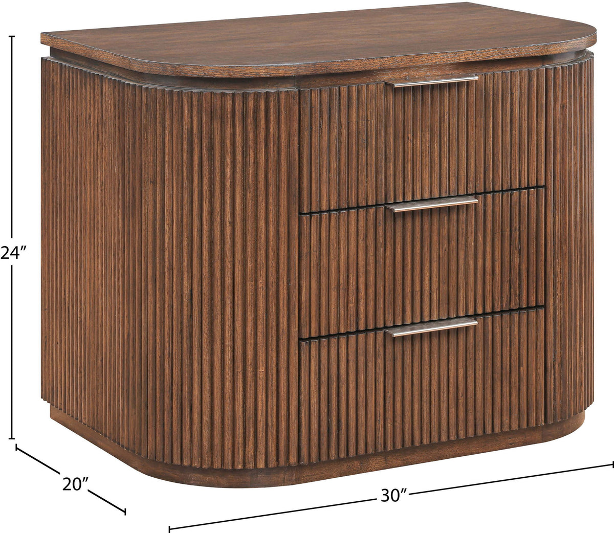 Astrid - Solid Wood And Oak Veneer Nightstand