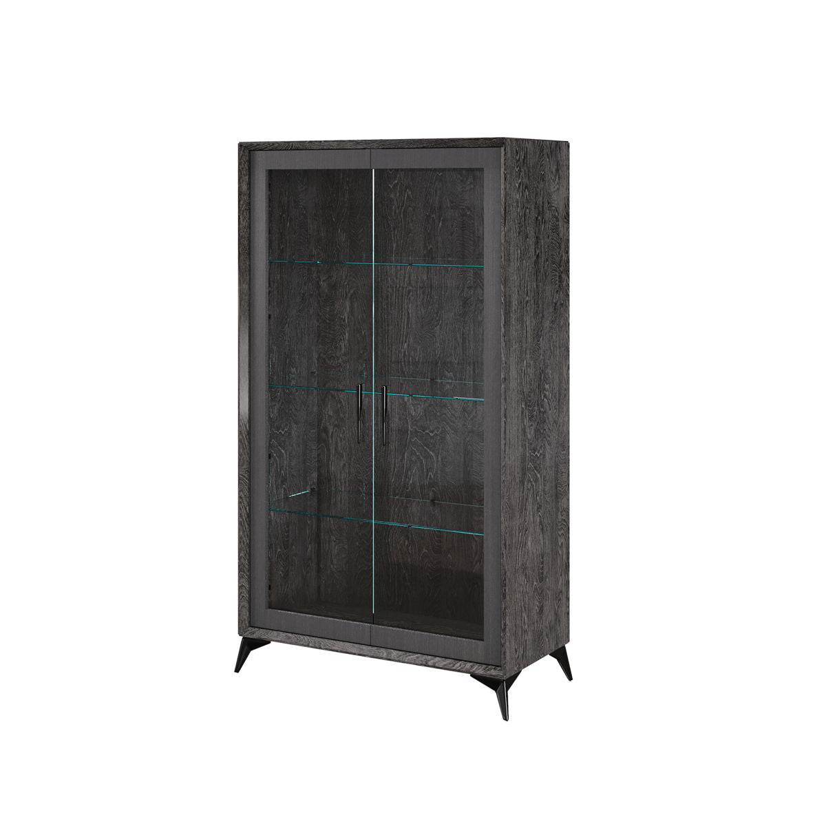 Krystal - 2 Door Vitrine - Black