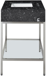 Marmo - Engineered Marble Bathroom Vanity With Chrome Base