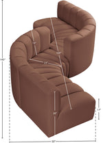 Arc - Faux Leather 6 Piece Modular Sofa