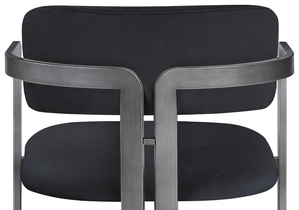 Aurum - Vegan Leather Upholstered Counter Stool With Gray Base