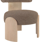 Calder - Linen Textured Fabric Upholstered Accent Chair - Painted Natural Base