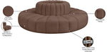 Arc - Faux Leather 8 Piece Round Modular Sofa