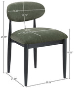 Riccio - Fabric Dining Side Chair (Set of 2) - Black Frame