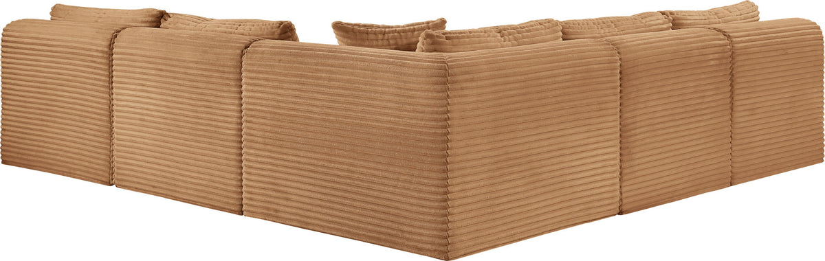 Shaggy - Fabric 5 Piece Modular Corner Armless Sectional