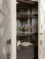 Melange - Dream Weaver Bar Cabinet - White / Light Brown