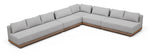 Solace - Olefin 5 Piece Outdoor Patio Modular Sectional