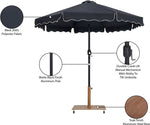 Amalfi - Aluminum Patio Umbrella - Light Brown Base / Black Pole