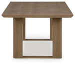 Serene Bay - Rectangular Dining Table With Umbrella Option - Dark Brown