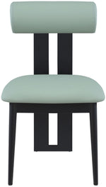Dario - Faux Leather Dining Chair With Black Frame (Set of 2)