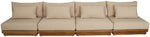 Mirella - 4 Piece Water Resistant Fabric Outdoor Patio Modular Sectional