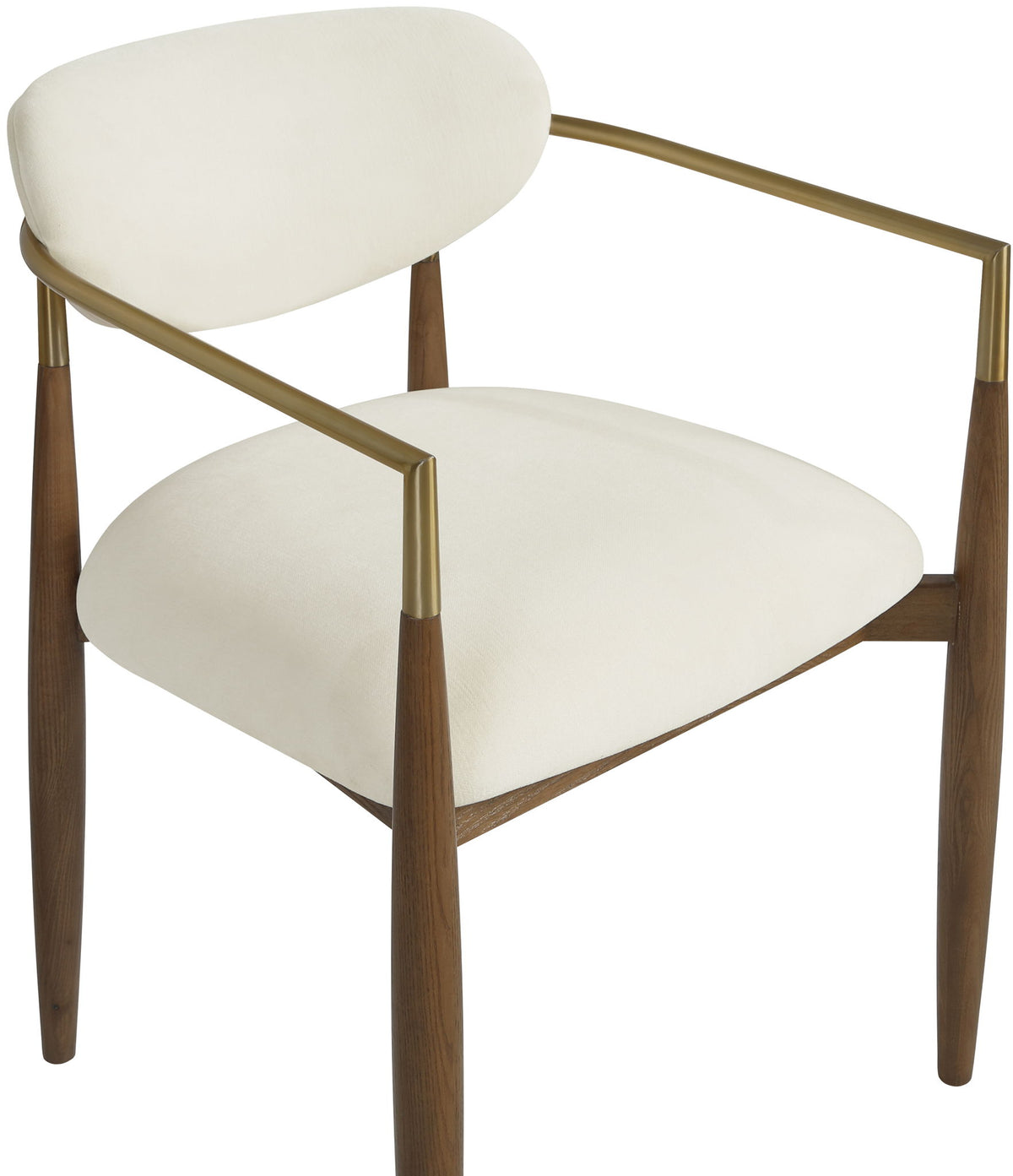 Riccio - Fabric Dining Arm Chair (Set of 2) - Walnut Frame