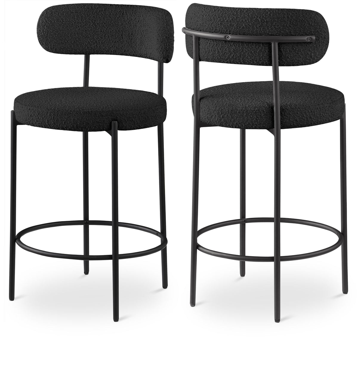 Beacon - Boucle Fabric Stool (Set of 2)