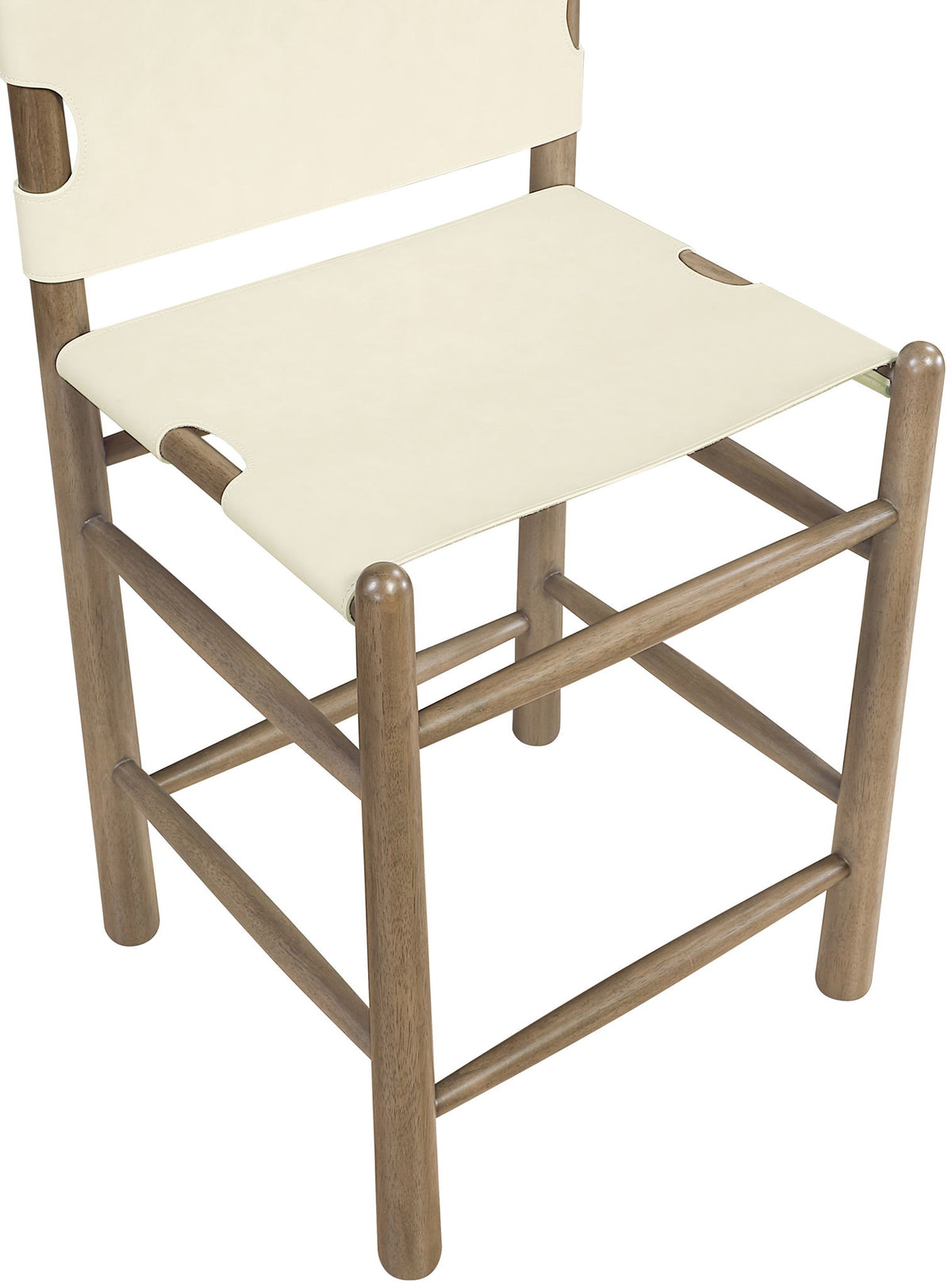 Santos - Upholstered Counter Stool With Stained Brown Base