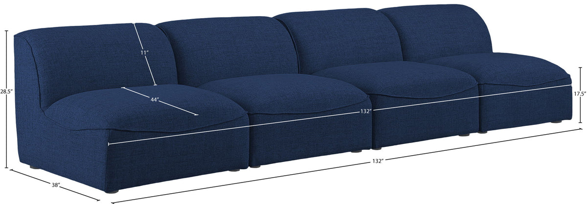 Miramar - 4 Seat Armless Modular Sofa
