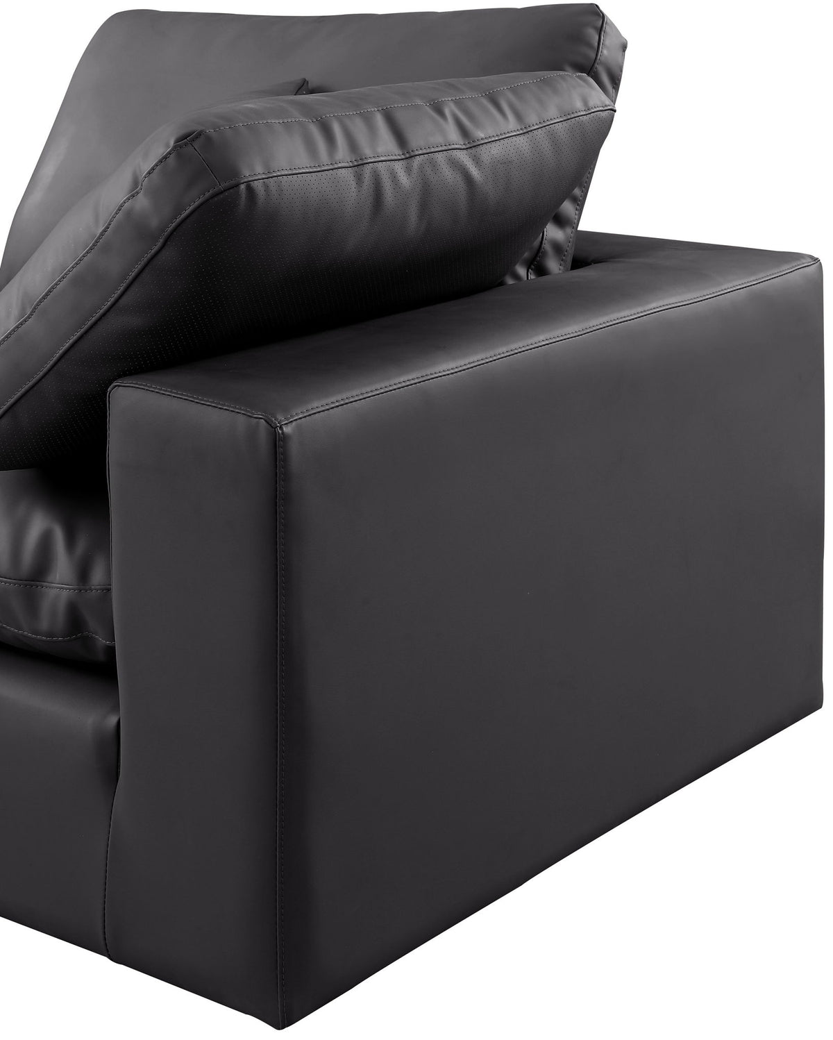 Comfy - 5 Piece Faux Leather Modular Sectional With Chaise