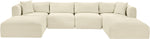 Shaggy - 6 Piece Modular Sectional With 2 Ottomans