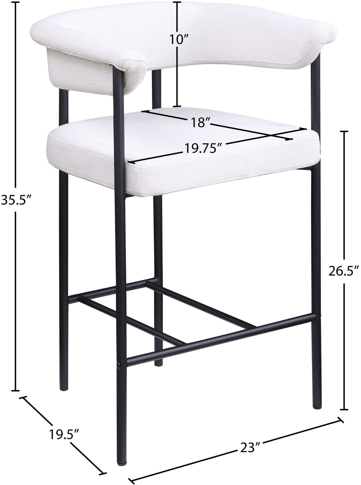 Malin - Linen Counter Stool (Set of 2)