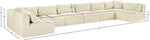 Shaggy - 8 Piece Modular U-Shaped Armless Sectional