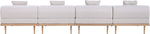 Laguna - 4 Piece 142" Upholstered Outdoor Patio Modular Armless Sofa