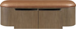 Velden - Upholstered Storage Bench With Stained Brown Base