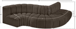 Arc - Boucle Fabric 5 Piece Modular Sofa