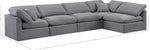 Indulge - Velvet 5 Piece Modular Sectional
