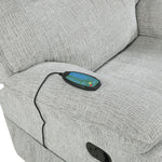Chablis - Glider Recliner With Heat And Massage - Mist Gray