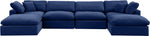 Comfy - 6 Piece Velvet Modular Double Chaise Sectional
