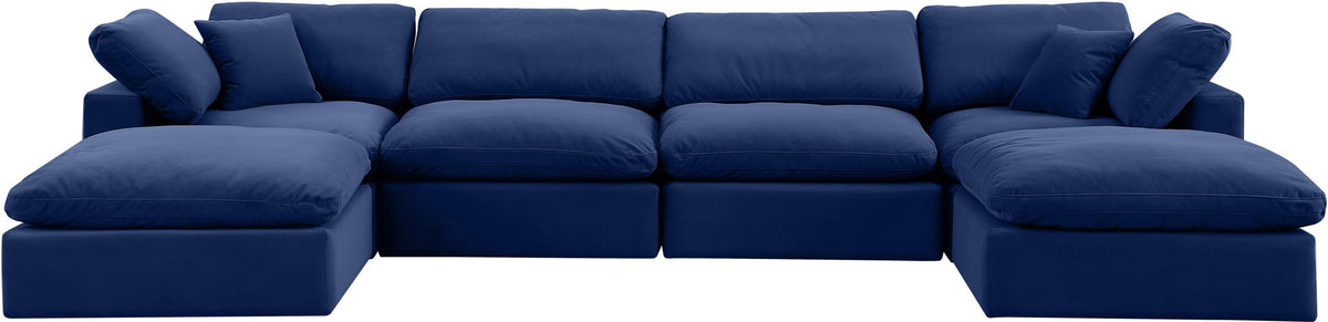 Comfy - 6 Piece Velvet Modular Double Chaise Sectional