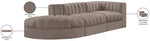 Rummi - Velvet Performance Fabric Upholstered 3 Piece Modular Sectional