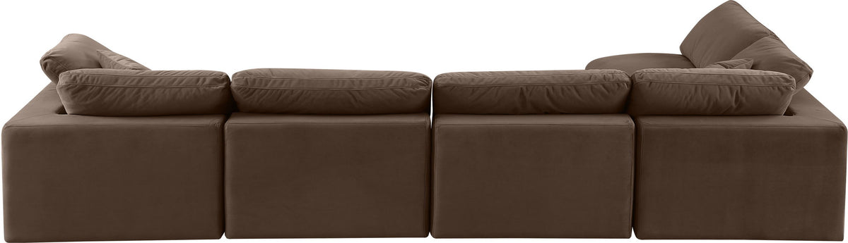 Comfy - 5 Piece Velvet Modular Sectional