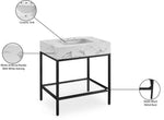 Marmo - Engineered Marble Bathroom Vanity With Black Base