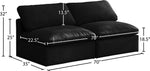 Plush - Modular Armless 2 Seat Sofa