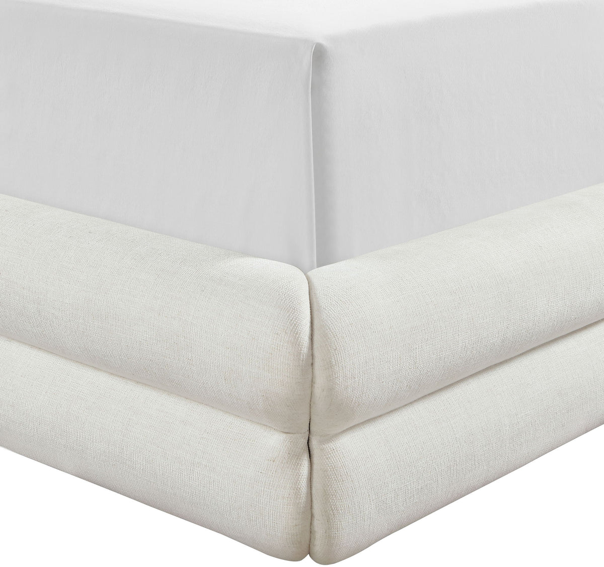 Chandra - Linen Textured Fabric Upholstered Bed