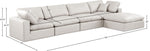Comfy - 5 Piece Faux Leather Modular Sectional With Chaise