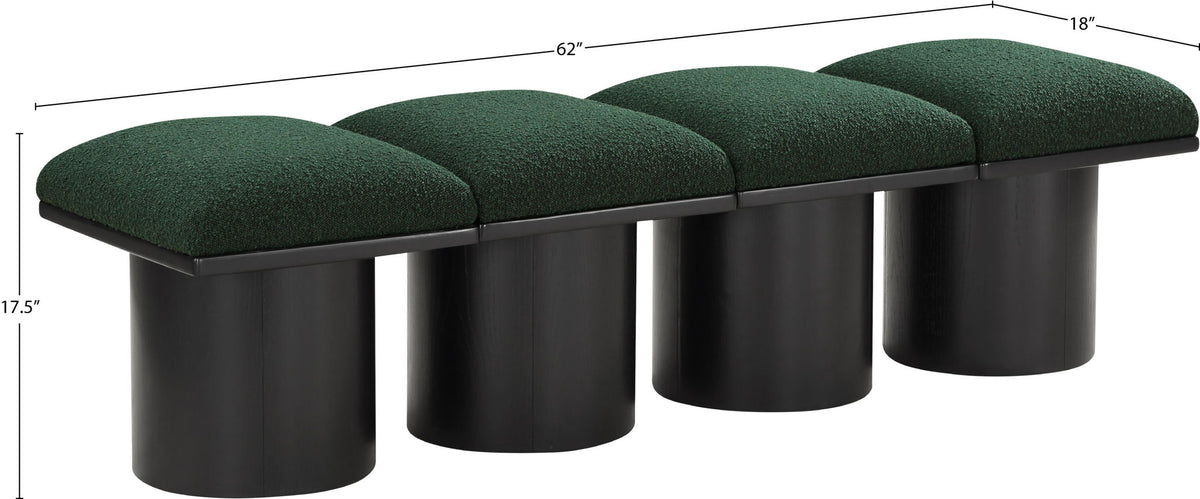 Pavilion - 4 Piece Modular Bench With Black Base