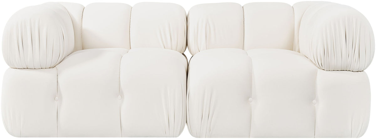Orin - Velvet Performance Fabric Upholstered 2 Piece Modular Sofa (2 Corner Chairs)