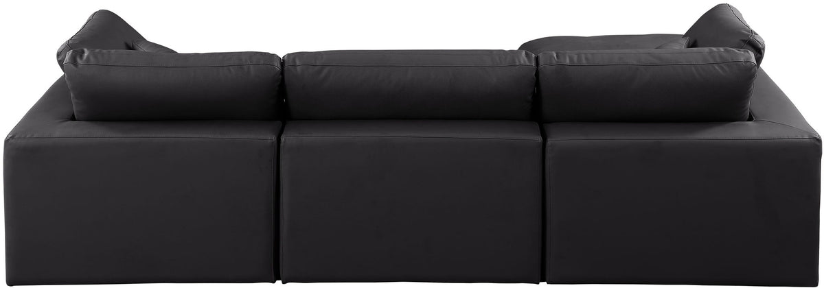 Comfy - 4 Piece Faux Leather Modular Sectional With Chaise