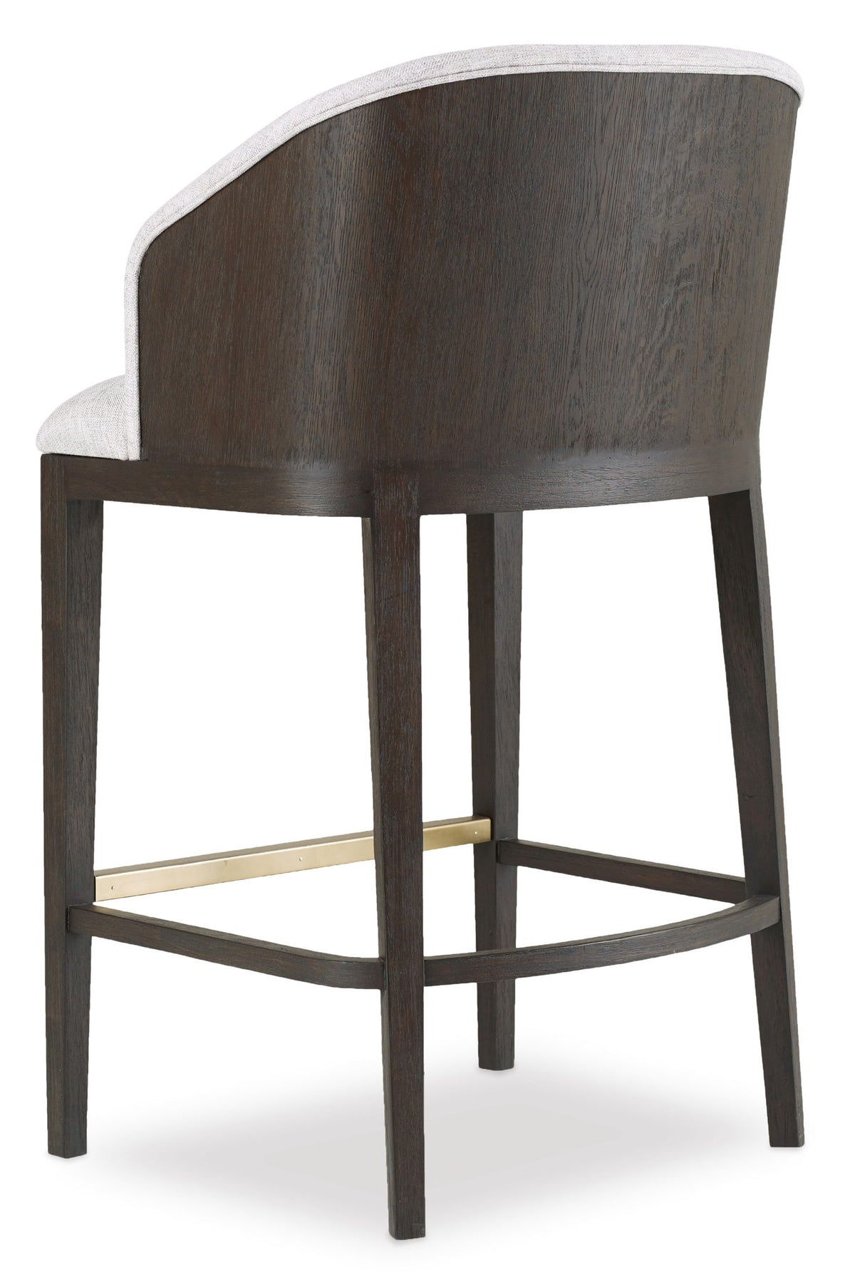 Curata - Upholstered Bar Stool - Dark Brown / Beige