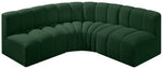 Arc - Boucle Fabric 4 Piece Corner Modular Sofa
