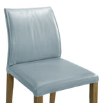 Velena - Full Back Top Grain Leather Upholstered Wood Dining Chairs (Set of 2) - Blue